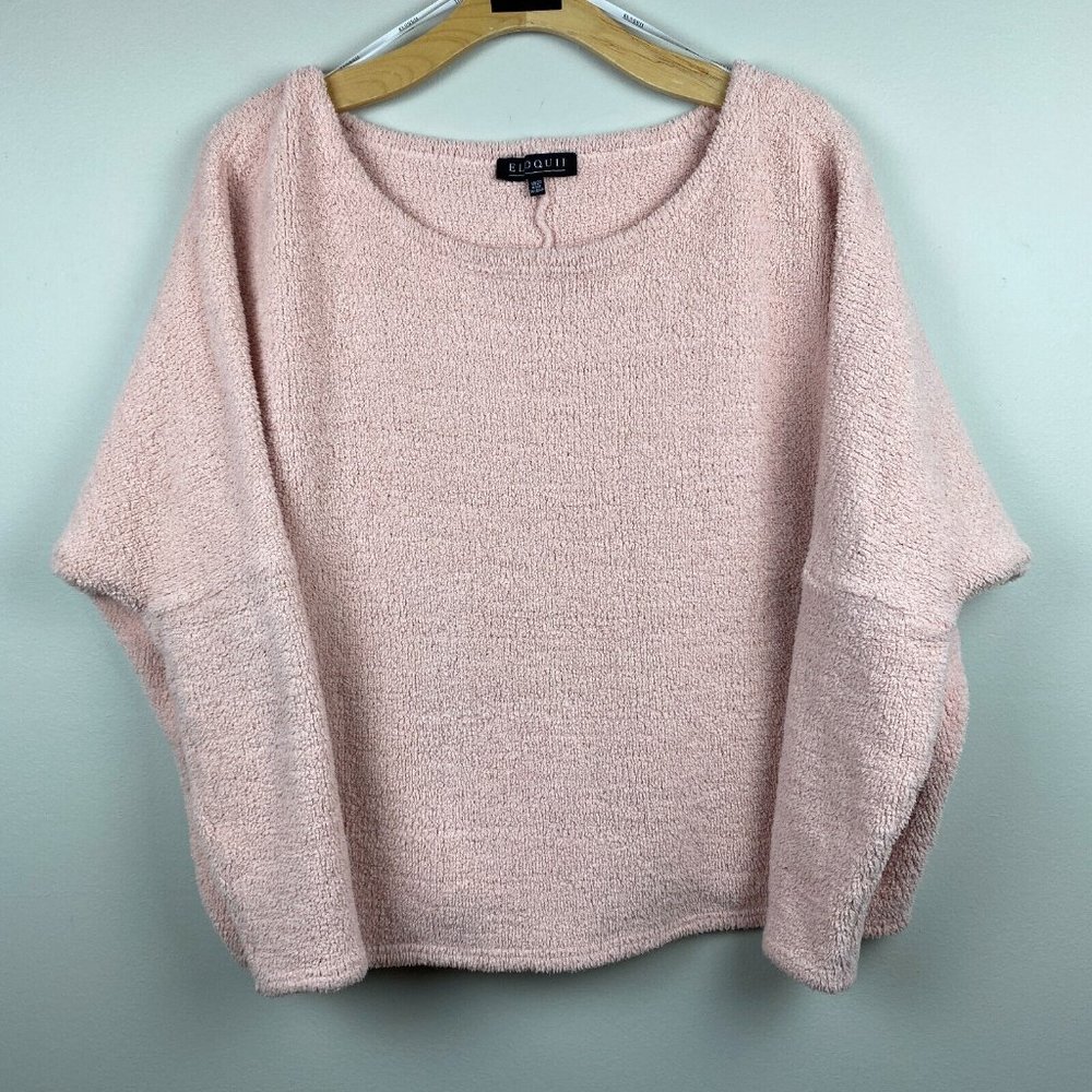 Eloquii Sweater 18/20 Pink Off Shoulder Plush Fleece Soft Cozy Comfy‎ Womens